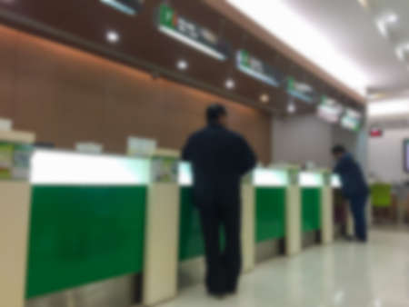 Abstract background of bank counterの写真素材