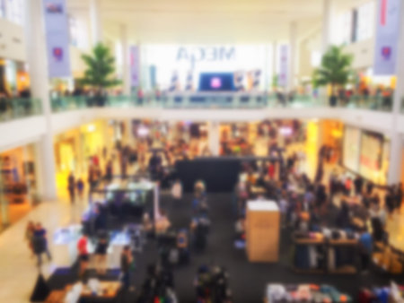 Abstract blur shopping mall and retails store .