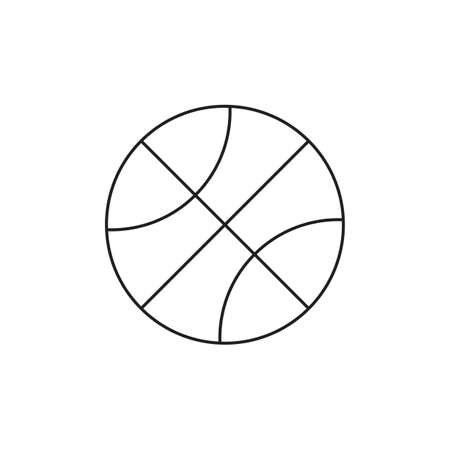 Basketball icon illustration in black and whiteのイラスト素材