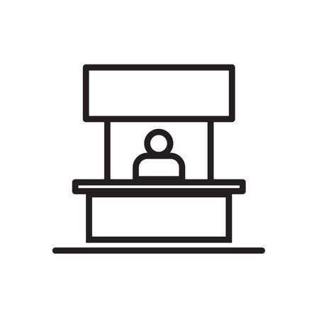 Flat art of Sales booth icon  illustration.のイラスト素材