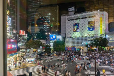 Tokyo, Japan - July 24 , 2018:Pedestrians cross at Shibuya Crossing in Tokyo , Japan.のeditorial素材