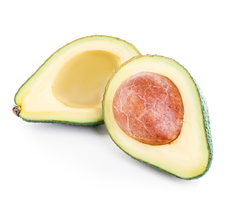 Fresh avocado isolated on whiteの写真素材