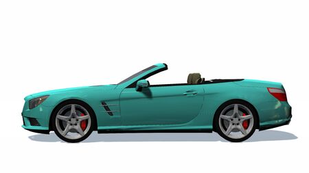 Luxury Cabriolet Car isolated on white backgroundの写真素材