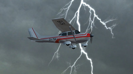 most popular light aircraft ever with single propeller fly in thunderstorms