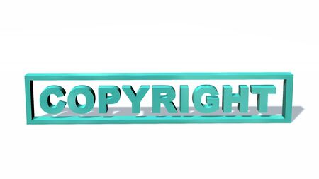 Copyright sign isolated on white backgroundの写真素材