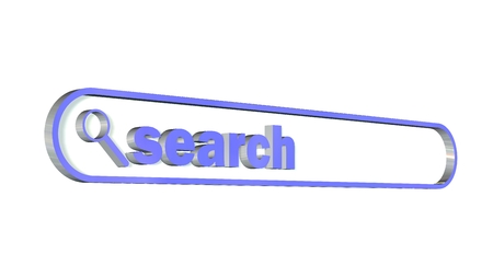 3d glossy search icon isolated on whiteの写真素材