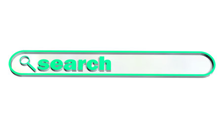 3d glossy search icon isolated on white