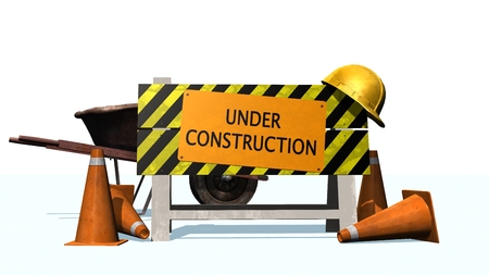 Under Construction - Barrierの写真素材
