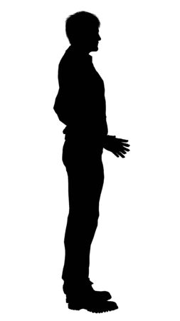 silhouette of a manの写真素材