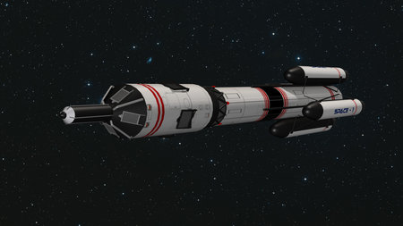 Space rocket - carrier rocket in space