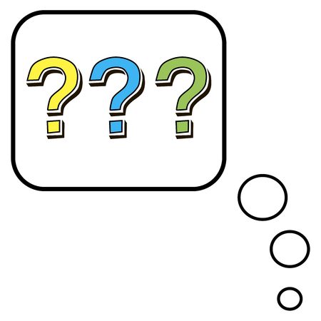 Question mark character set in the cloud. Retro vector illustration.のイラスト素材