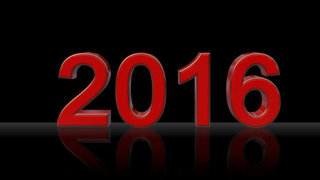 2016 - Year number New Year -