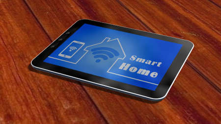 smart home concept on tablet PCの写真素材