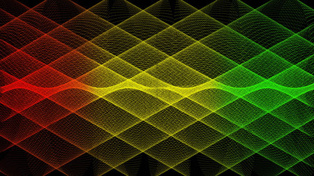 Abstract background - dots in red or orange or yellow color arranged as a symmetrical graphic...