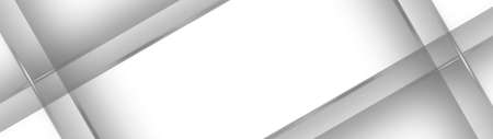Abstract modern background with crossed tapes around place for your text - gray on white - 3D Illustrationの写真素材