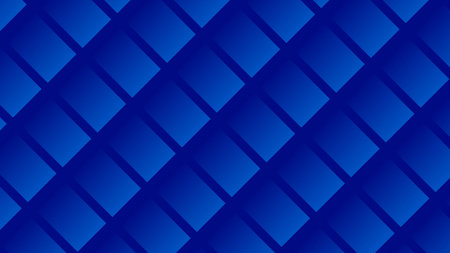 Modern abstract background in blue color - geometric mosaic of rectangles with soft shadows - 3D...