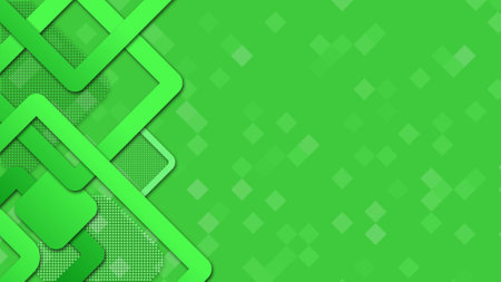 Abstract green background of graphic elements with place for your text or logo - 3D illustrationの写真素材