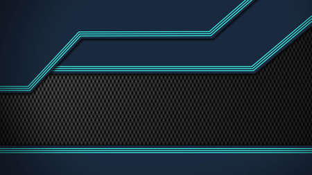 Abstract background with overlap layers, modern style of dark color combination - 3D Illustrationの写真素材