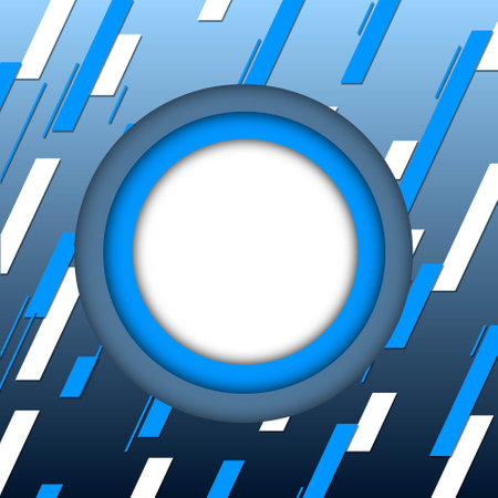 Modern graphic background in square shape with round cutout for your text  3D Illustrationの写真素材