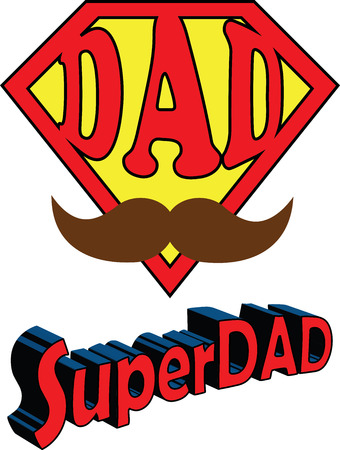 SuperDad design themed for Father's Dayのイラスト素材