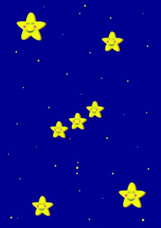 Toon representation of Orion Constellation.のイラスト素材