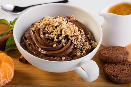 chocolate mousse dessert deliciousの写真素材