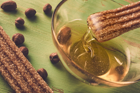 honey and sesame energy dessertの写真素材