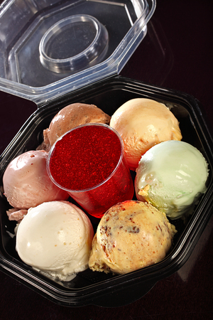 ice cream in the bowlの写真素材