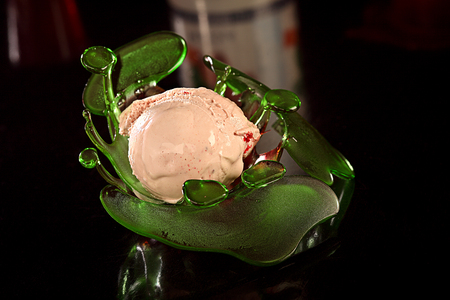 ice cream in the bowlの写真素材