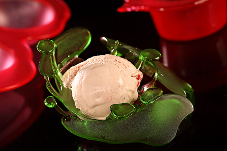 ice cream in the bowlの写真素材