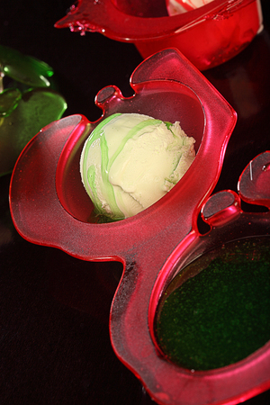 ice cream in the bowlの写真素材