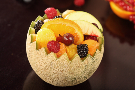 Fresh fruit mix dessert saladの写真素材