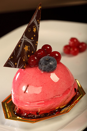 fruit cake blueberry, fruit overflowの写真素材