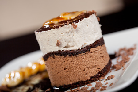 cream chocolate cakeの写真素材