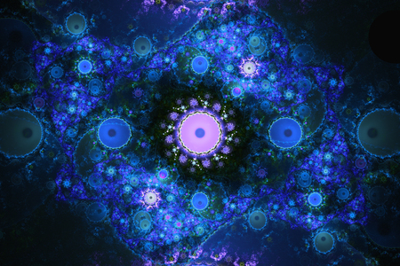 Geometric fractal shape can illustrate daydreaming imagination psychedelic space dreams magic nuclear explosion frequency patterns radiation concepts.の写真素材