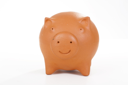 Piggy bank. Pig bank financial or savings conceptual illustration.の写真素材
