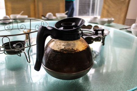 Kettle in the restaurantの写真素材