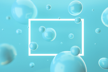 Futuristic 3d illustration. Abstract modern dynamic background.の写真素材