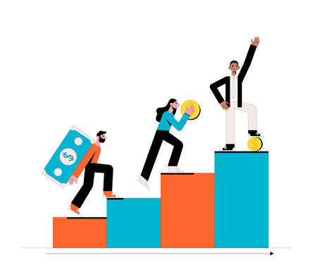 Money success. Business concept. Vector illustration.のイラスト素材