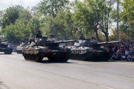 Thessaloniki, Greece October 28 Oxi Day Greek Army parade. March during national day celebration military parade, commemorating the Greek no against the Mussolini Italian 1940 ultimatum.のeditorial素材
