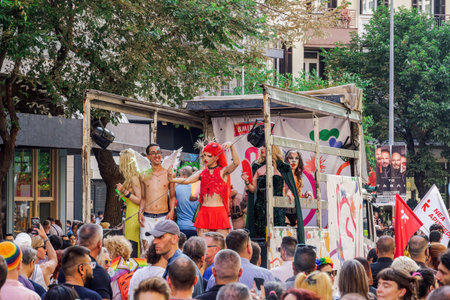 Thessaloniki, Greece - June 29 2024: EuroPride 2024 Parade participants.