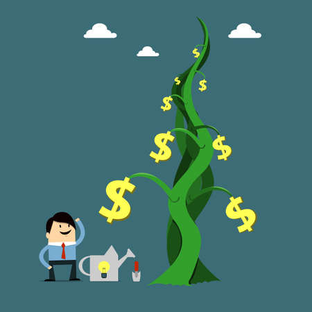 Growing moneyのイラスト素材