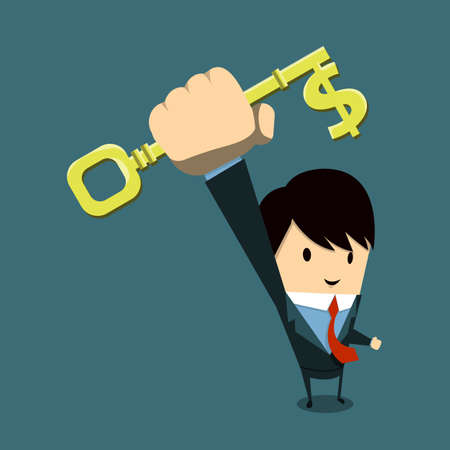 businessman with keyのイラスト素材