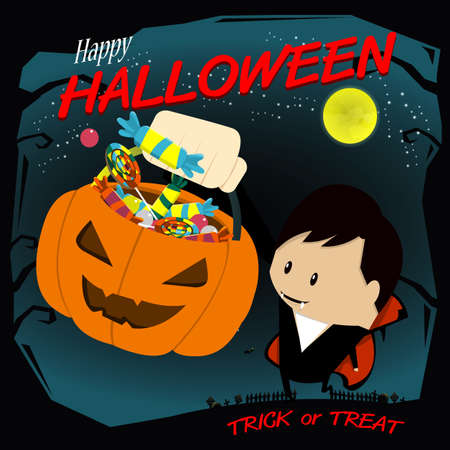 Halloween trick or treatのイラスト素材