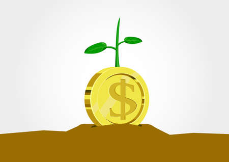 Growing Money Plantのイラスト素材