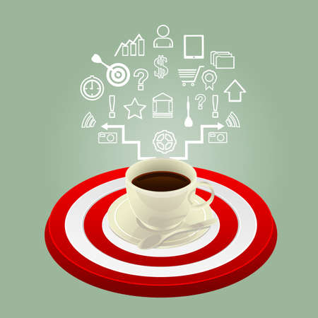 Coffee cup as a targetのイラスト素材