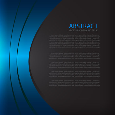 Blue light bright background on black space for text and messageのイラスト素材