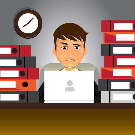 Hard Workingのイラスト素材