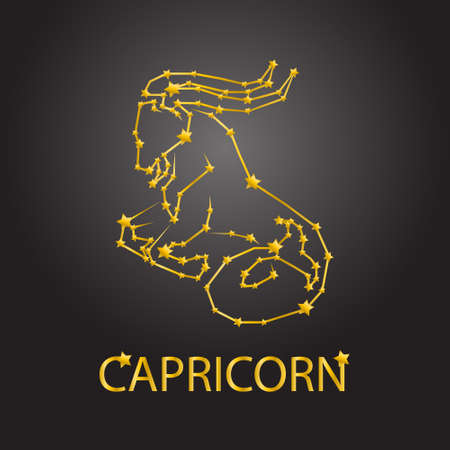 Capricorn zodiac signsのイラスト素材