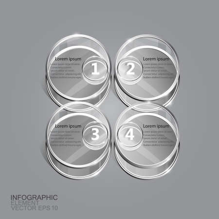 Realistic glass infographicsのイラスト素材